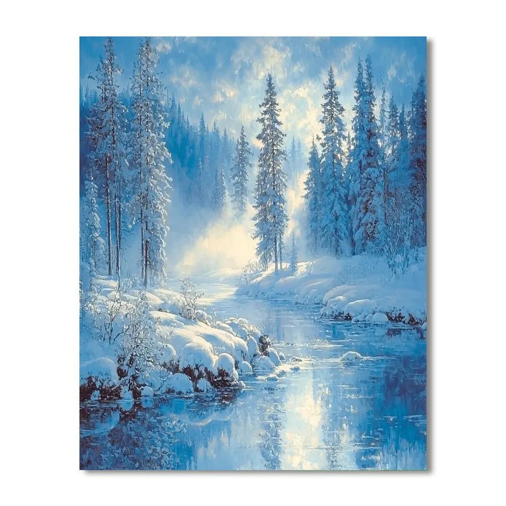 Caspar David Friedrich Inspired Mystical Winter Scene  DIY Paint By Numbers