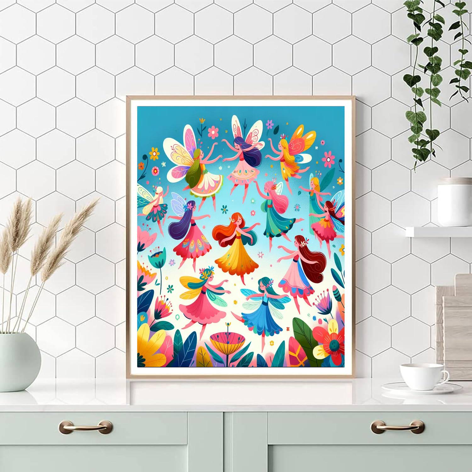 Fluttering Fairy Garden Painting Number Kit