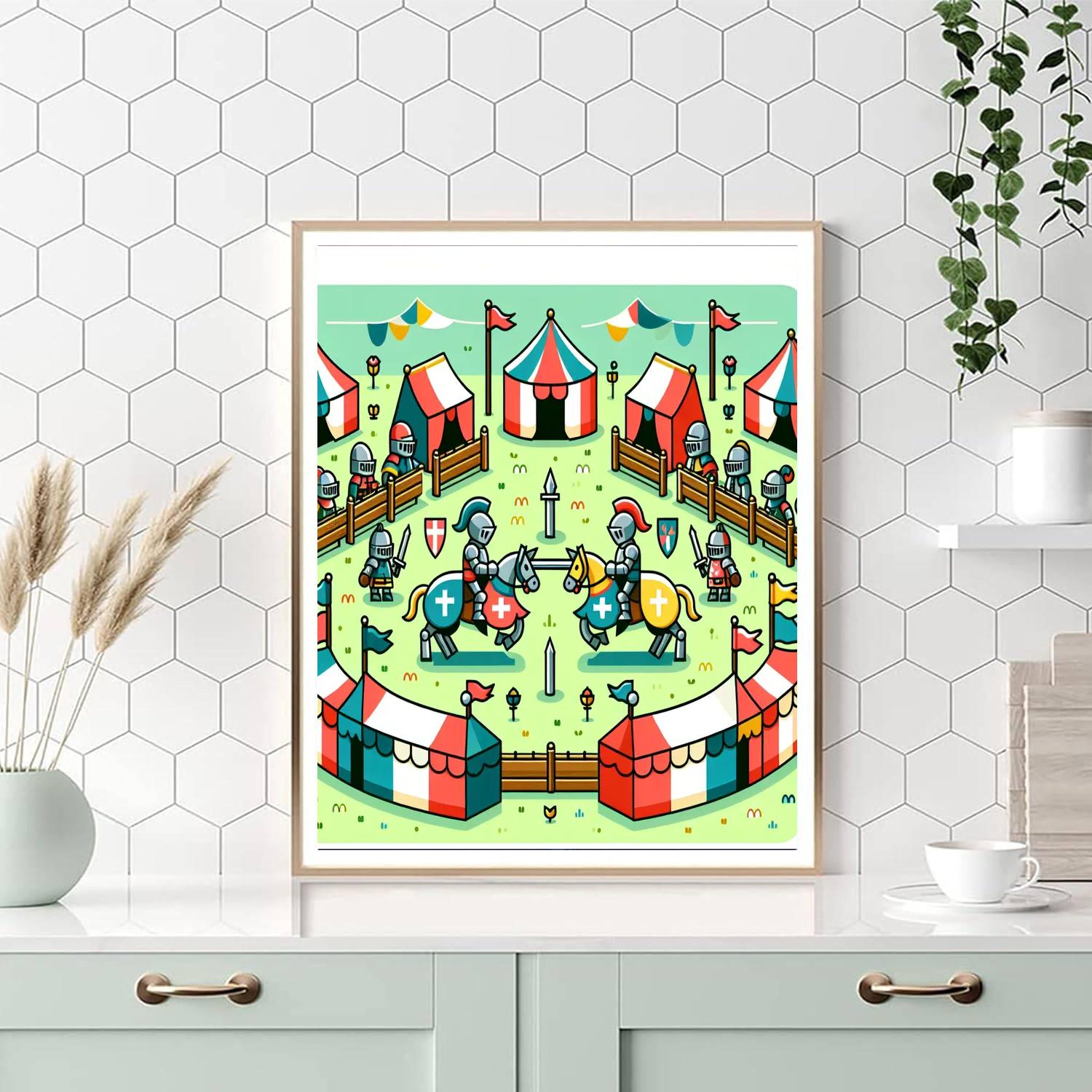 Historic Medieval Festival Paint By Numbers Art