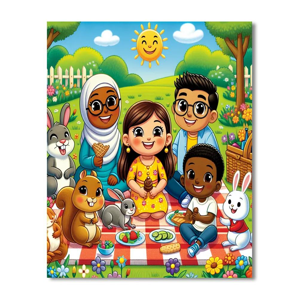 The Joyful Garden Picnic DIY Paint By Numbers