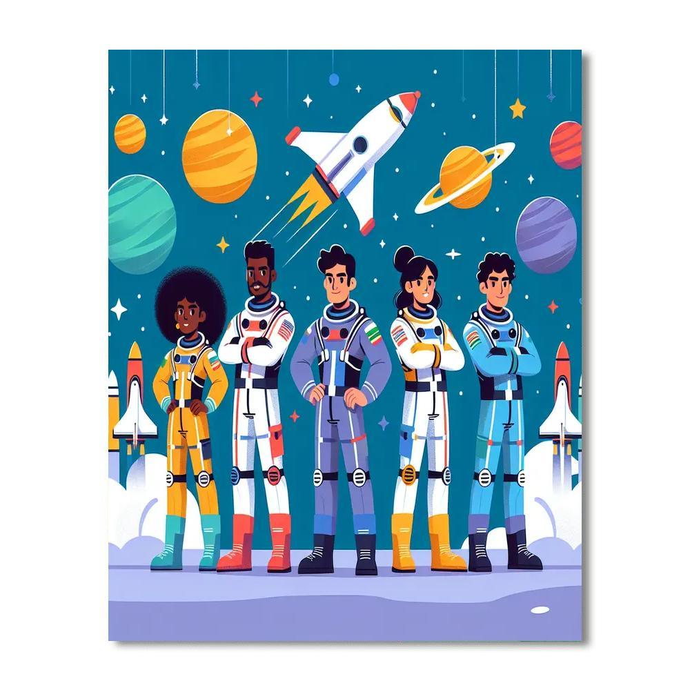 Heroic Space Rescue Team Numbered Painting Kits