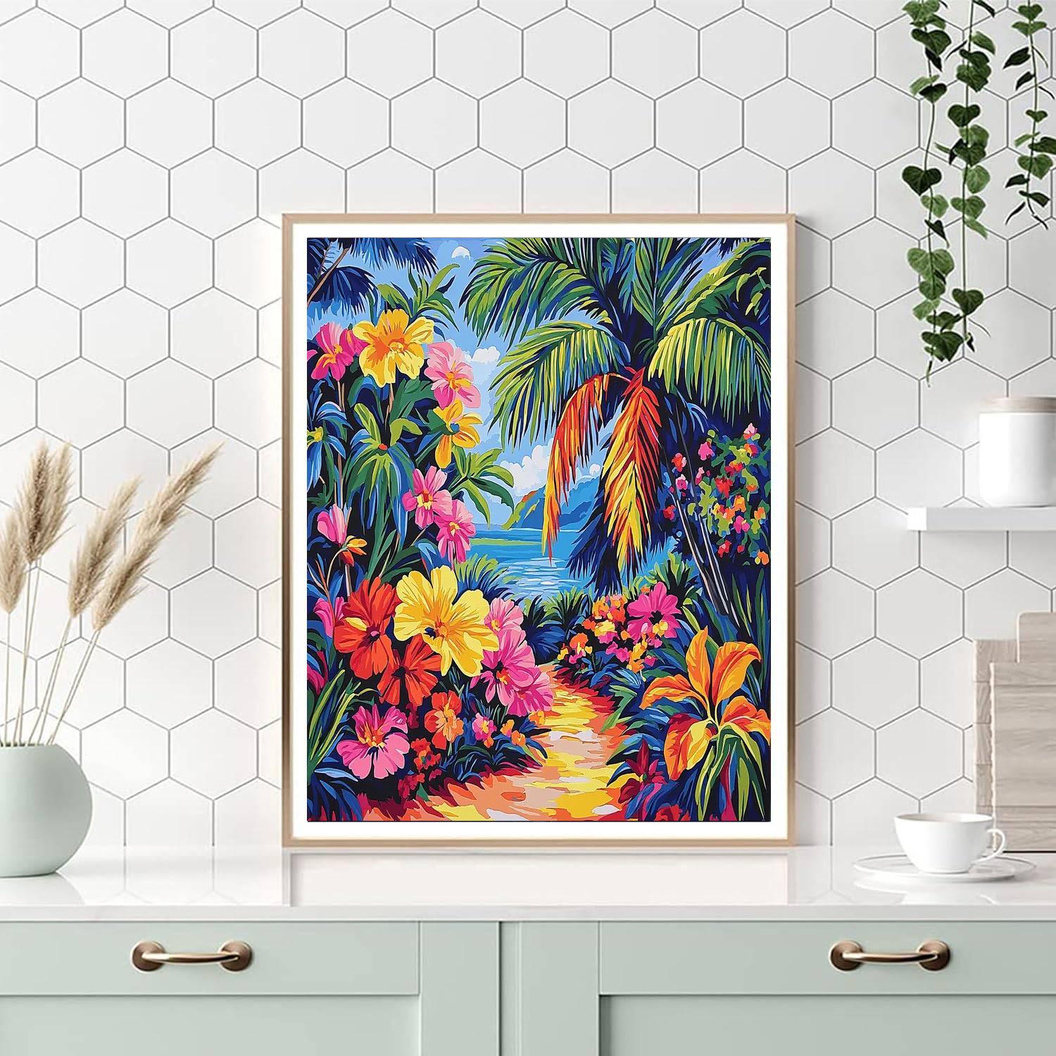 Frida Kahlo Inspired Kahlo's Floral Reverie  Numbered Painting Kits