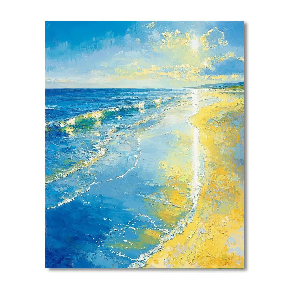 Claude Monet Inspired Sunkissed Beach Bliss  Paint By Numbers Kits
