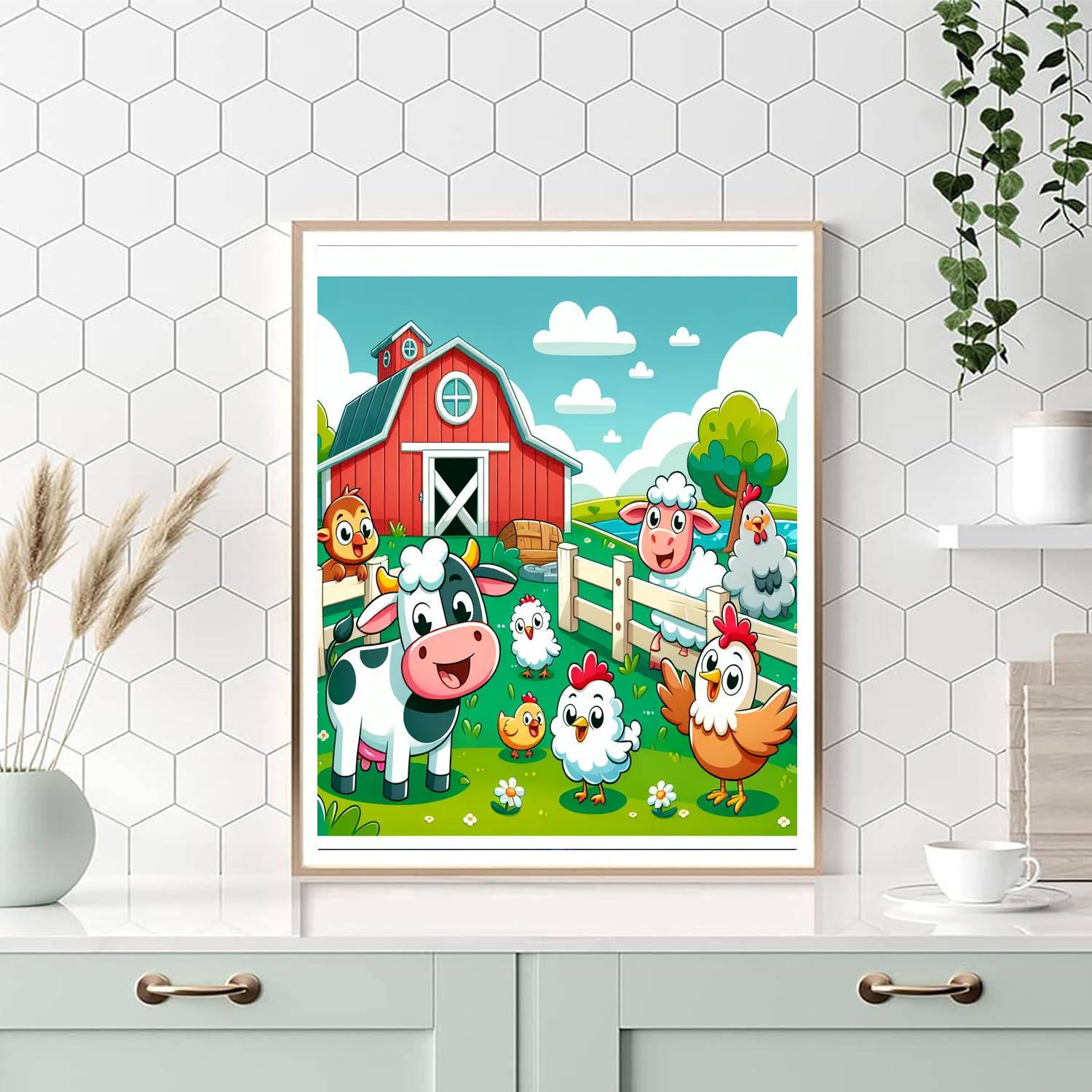 Farm Friends' Day Out Numbered Painting Kits