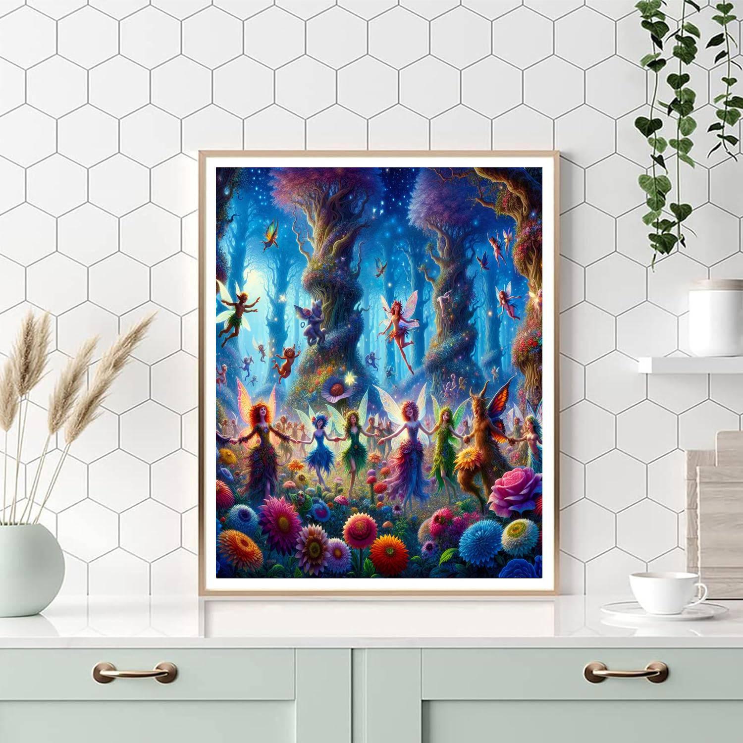 Mystical Fairy Forest For Kids Numbered Painting Kits