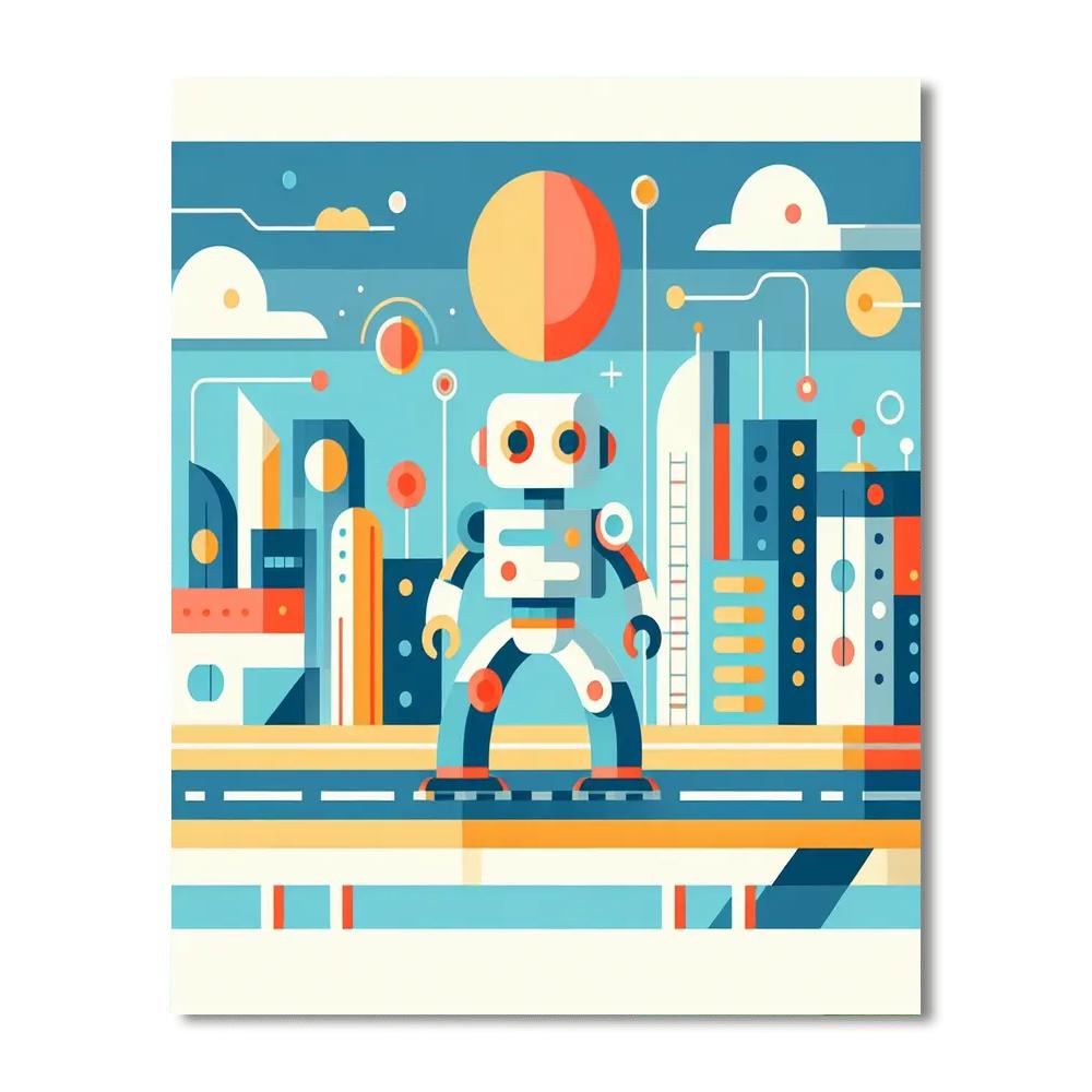 Robot Friend's Journey Painting Number Kit