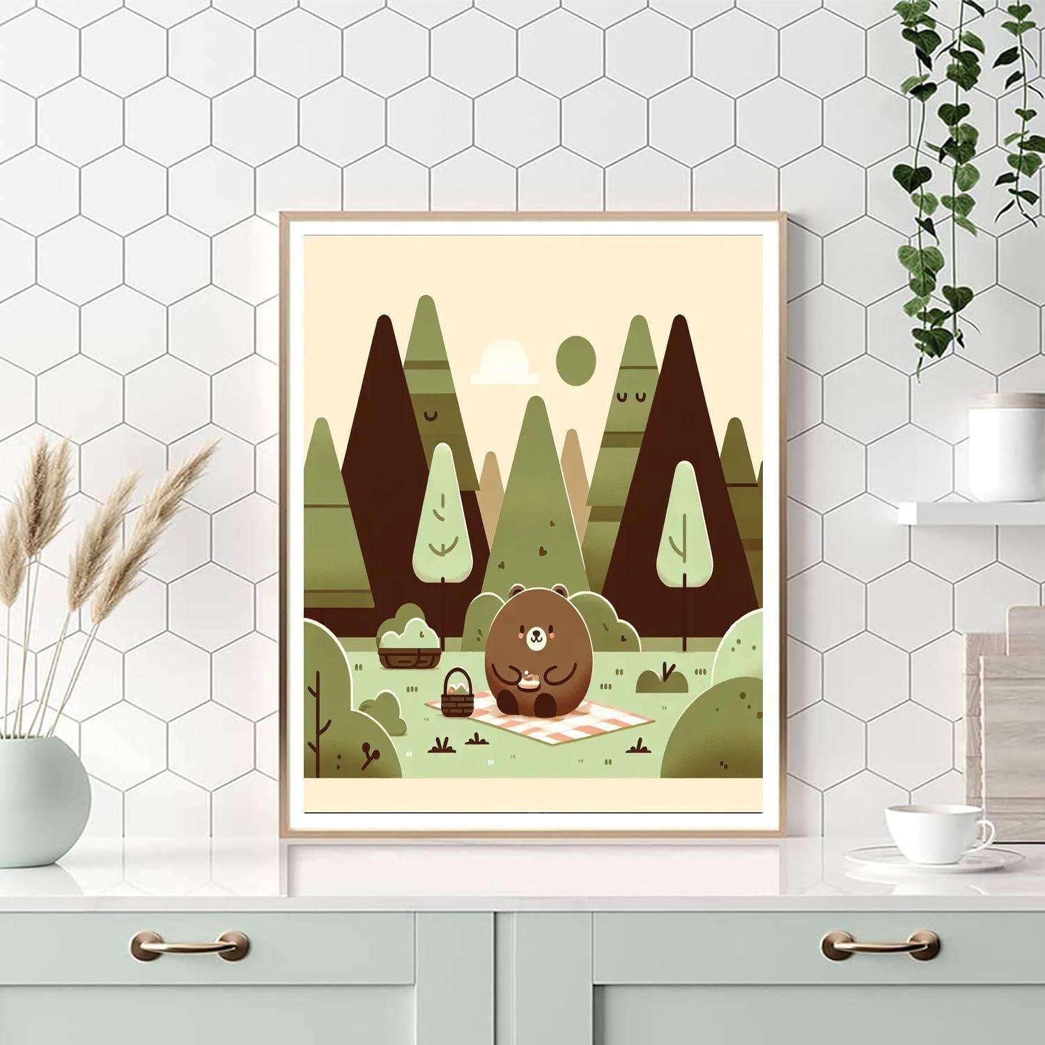 Busy Bear Banquet Number Painting