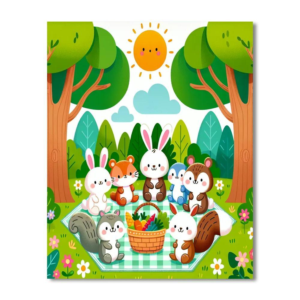 Magical Woodland Picnic Paint By Number