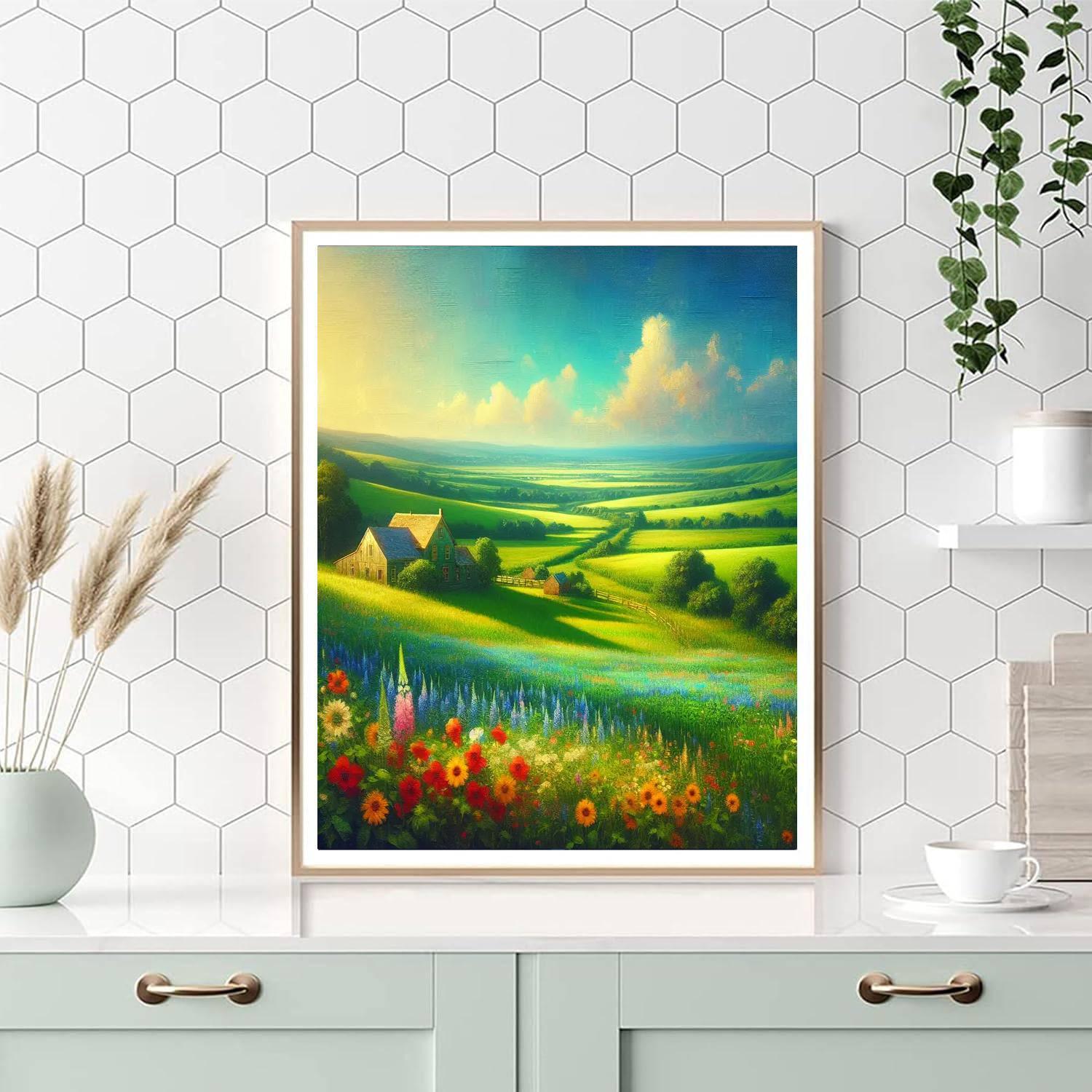 Charming Farmhouse Charm Painting By Numbers Kit