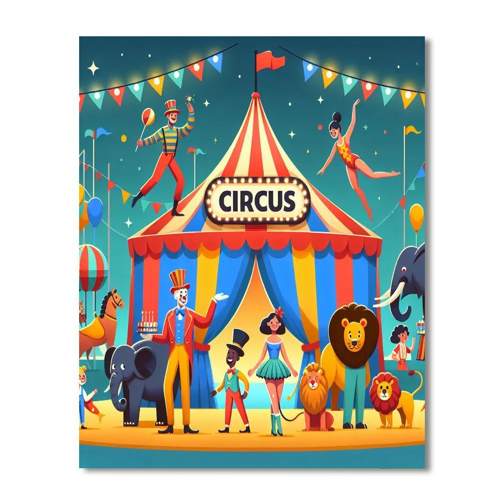 Circus Big Top Bonanza Paint By Number