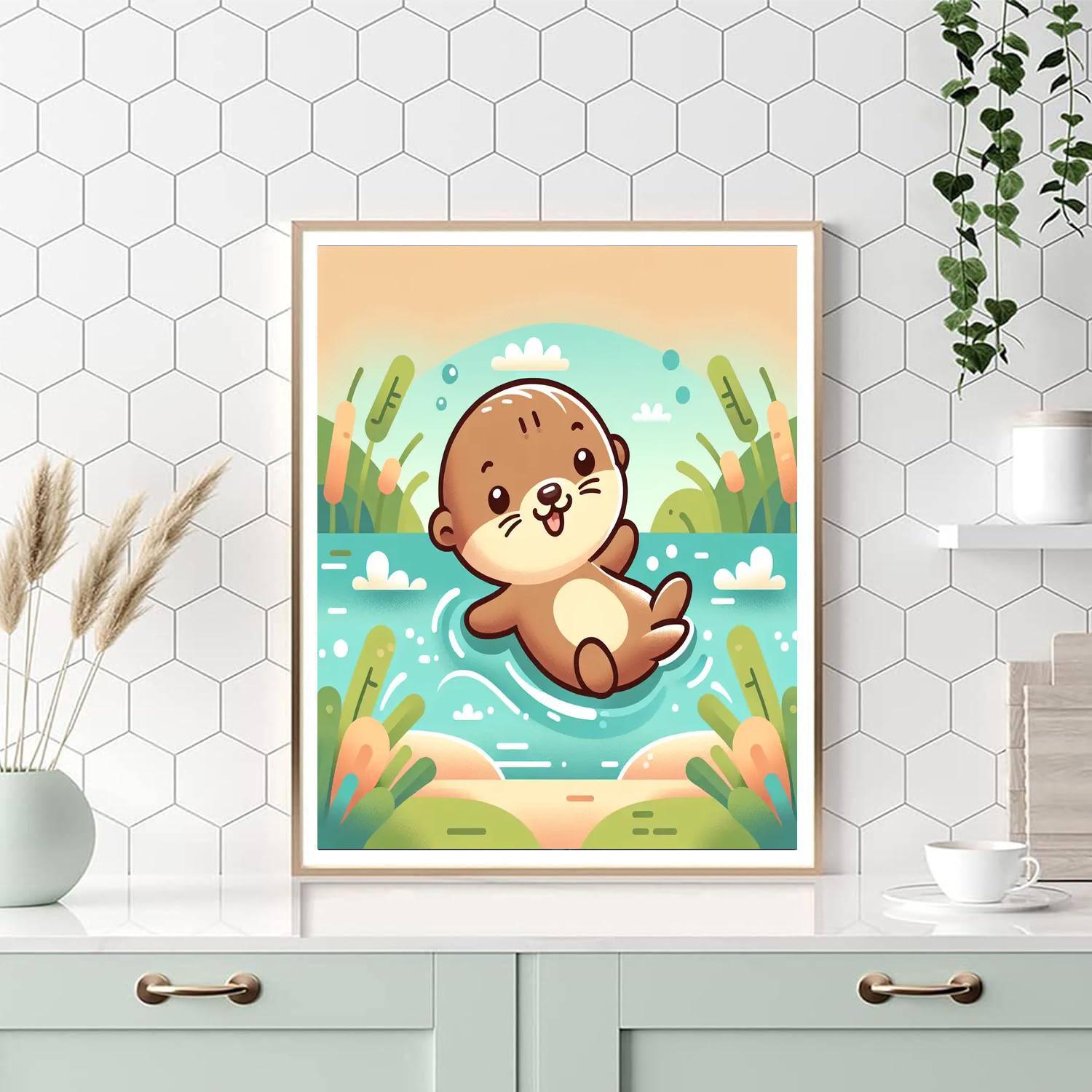 Adorable Otter Paint By Numbers Kits