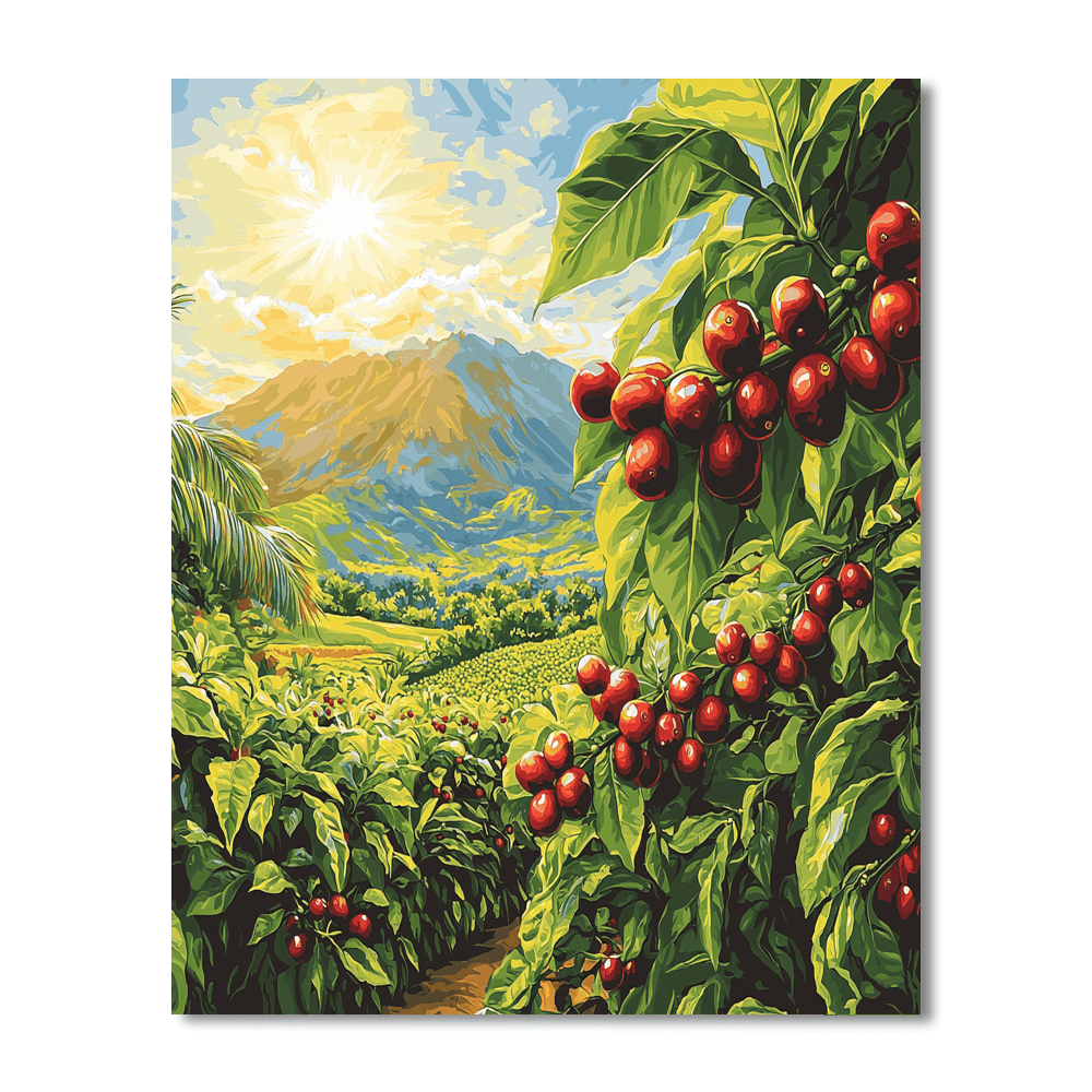 Kona Coffee Farms Number Painting