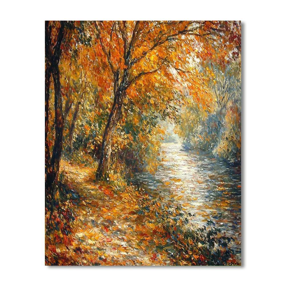 Renoir Inspired Rays Of Autumn Light  Painting By Numbers Kit