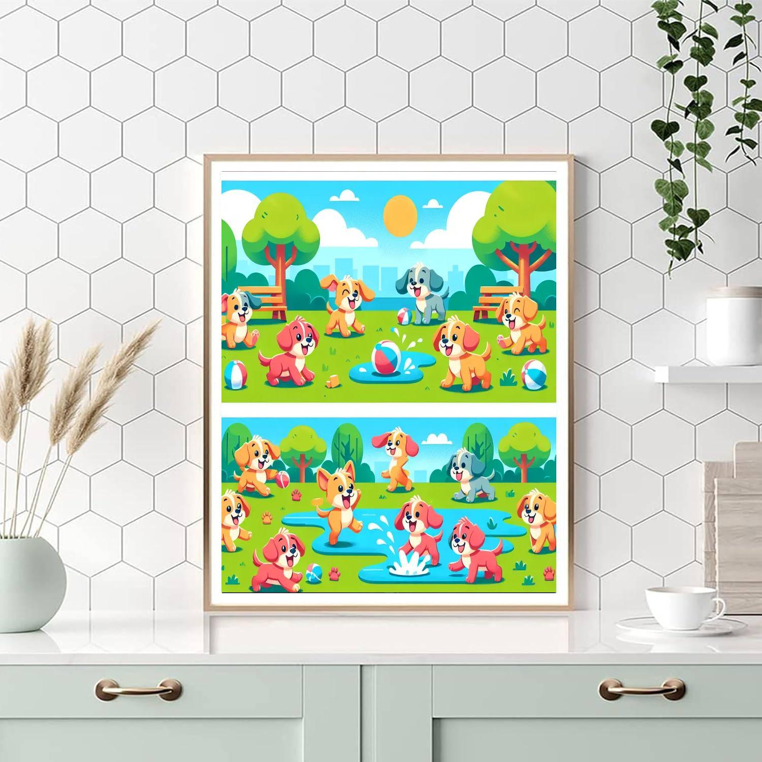 Puppy Paradise Painting By Numbers Kit