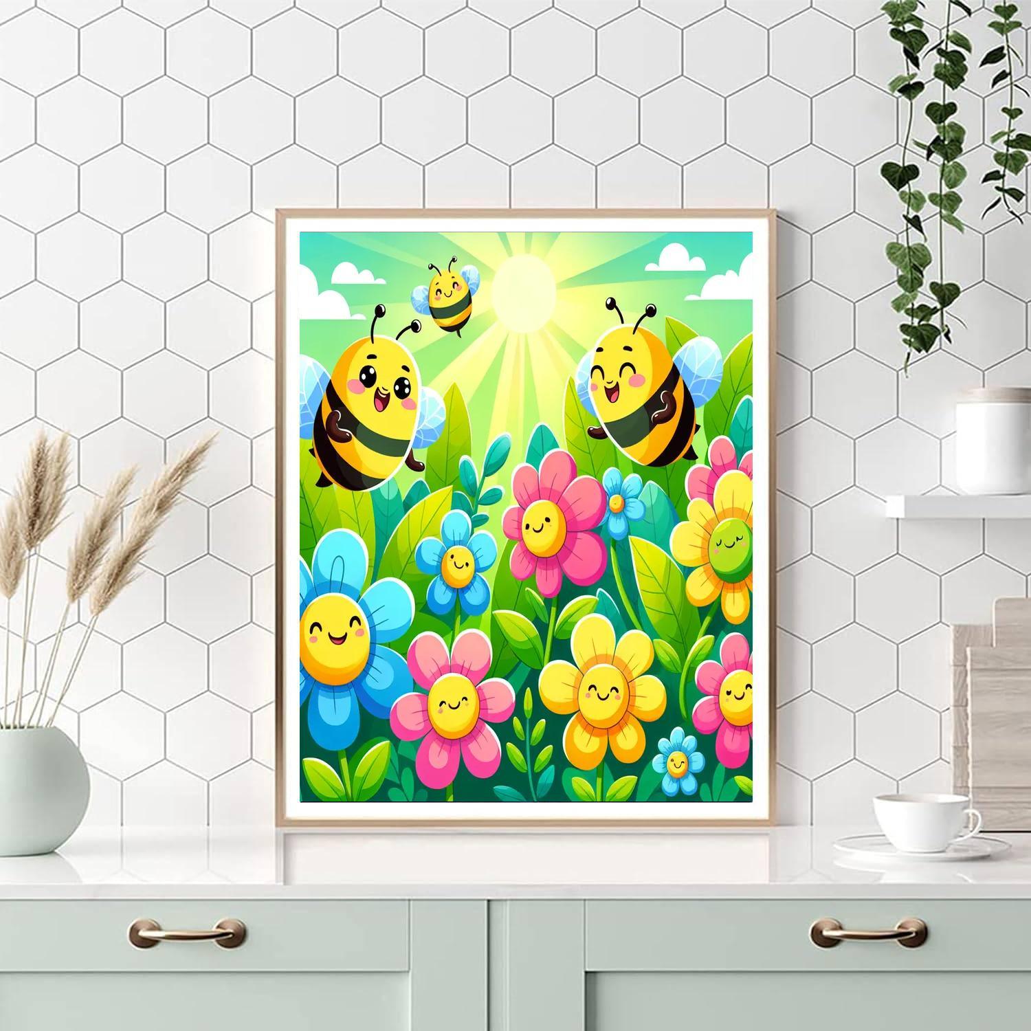 Busy Bees In Bloom Paint By Numbers