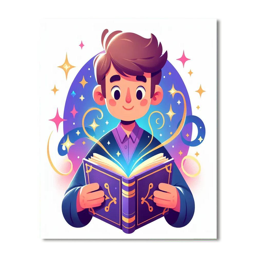 Wizard's Spellbook Adventure DIY Paint By Numbers