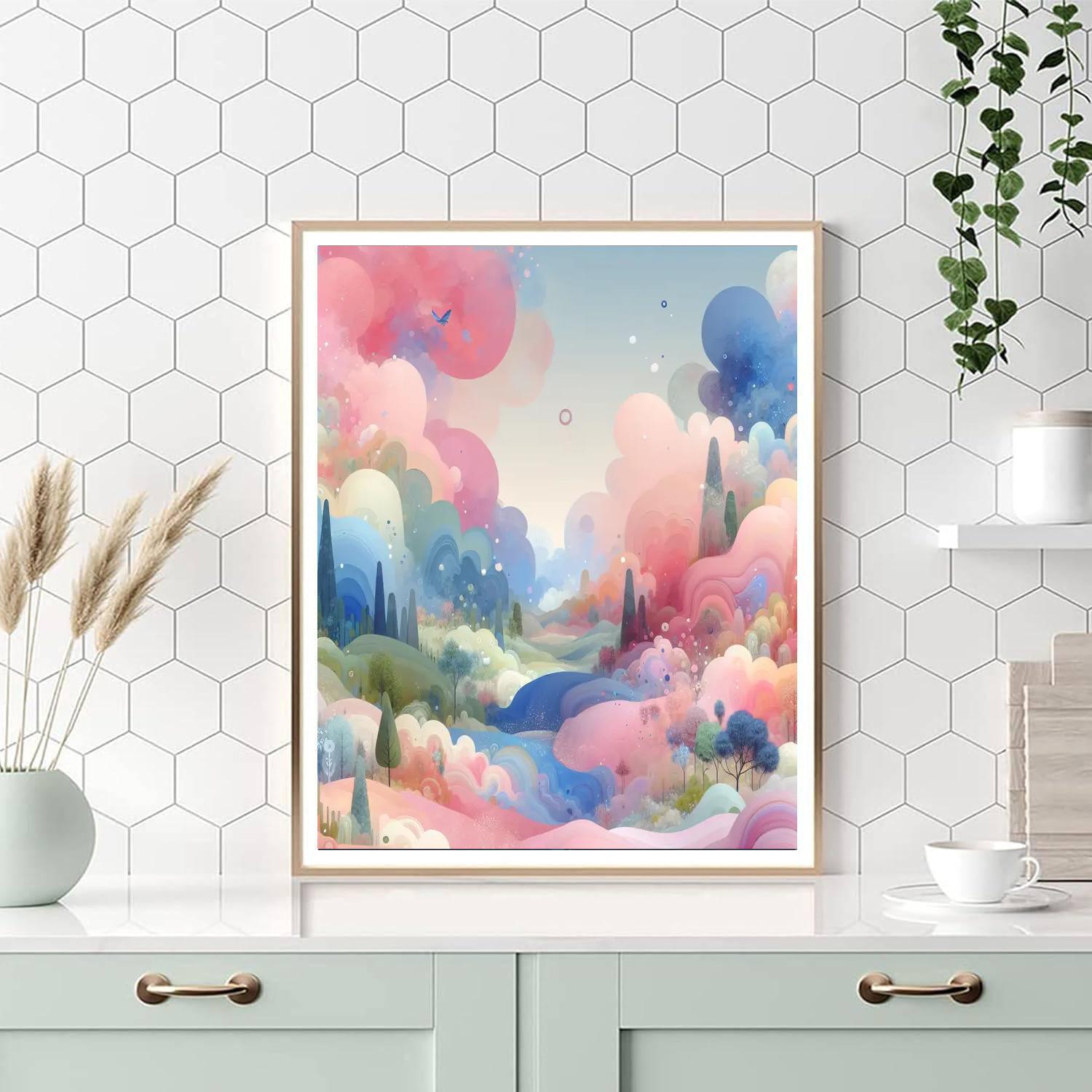 Pastel Dream Landscape Paint By Numbers Art