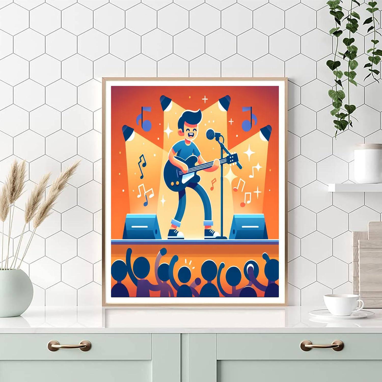 Rockstar Concert Excitement Paint By Numbers Kits