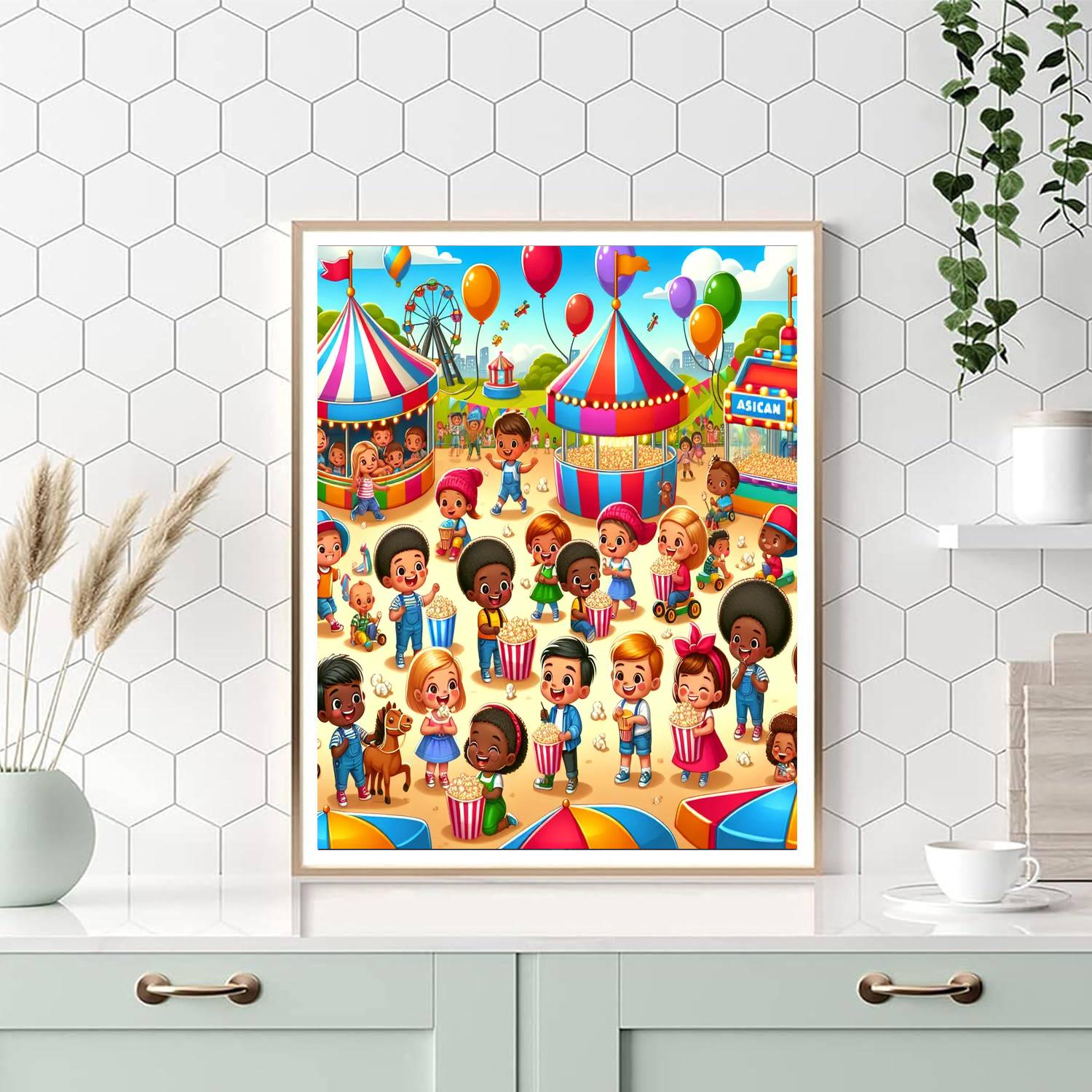 Exciting Carnival Adventure Number Painting