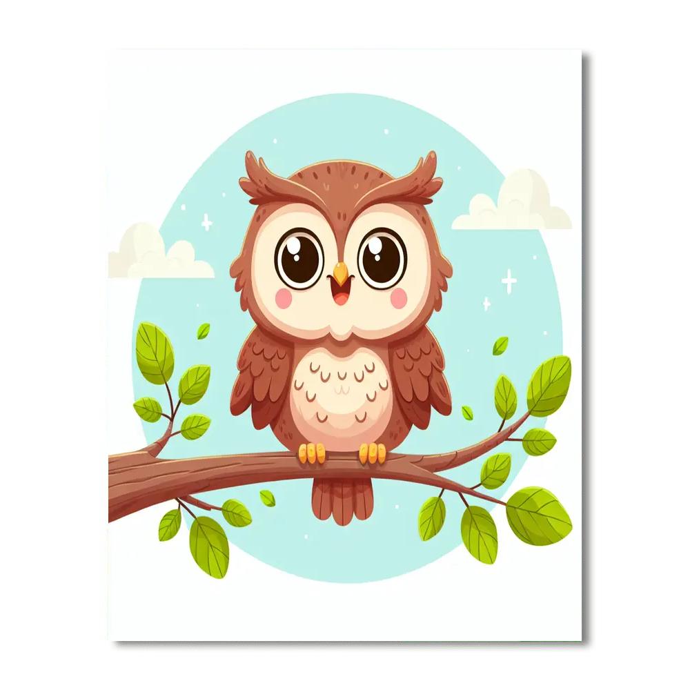 Witty Owl Number Painting