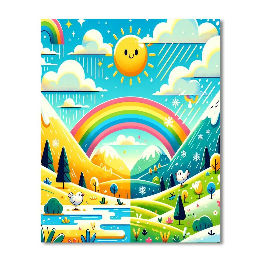 Whimsical Weather Wonderland Paint By Number