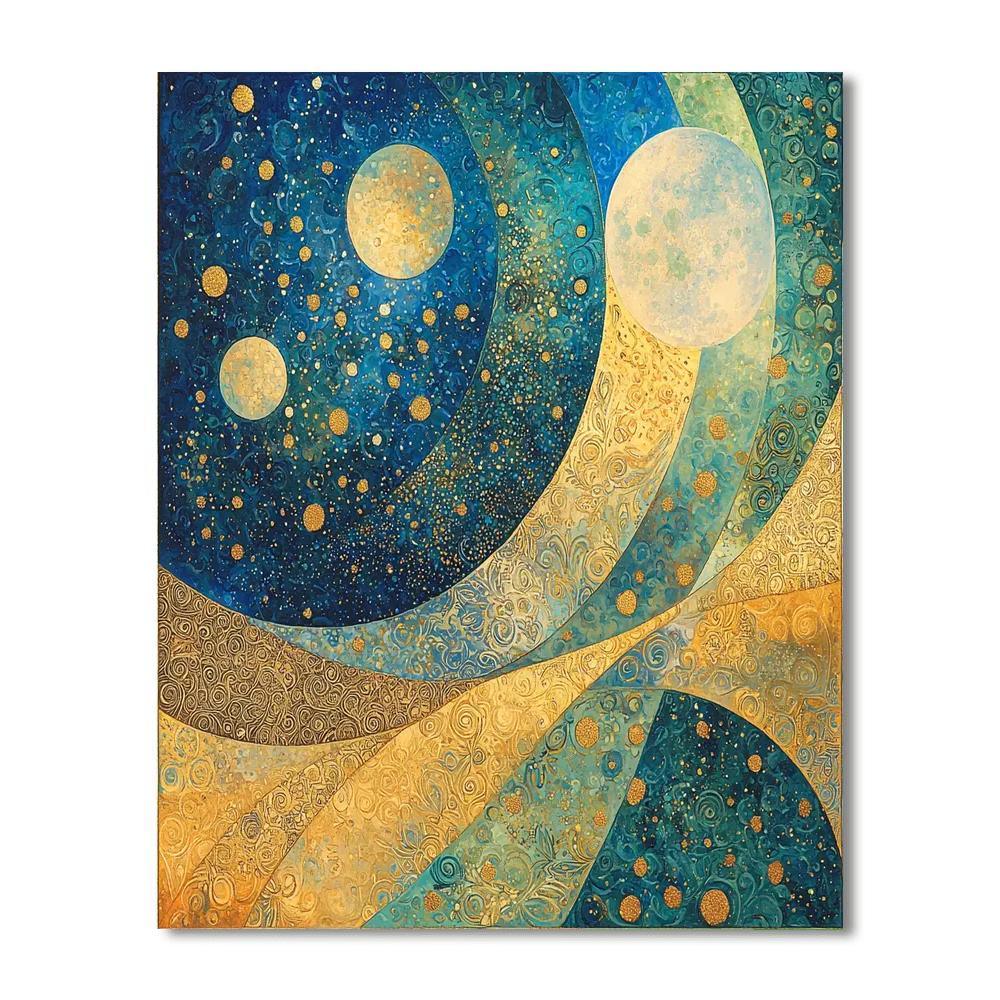 Gustav Klimt Inspired Celestial Beings  DIY Paint By Numbers