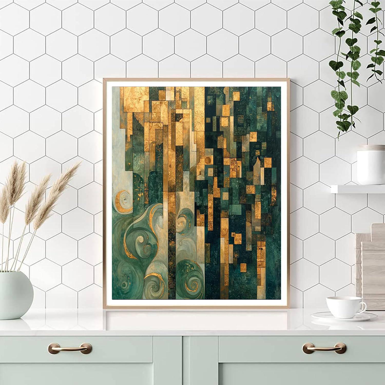 Gustav Klimt Inspired Golden Whisper  DIY Paint By Numbers