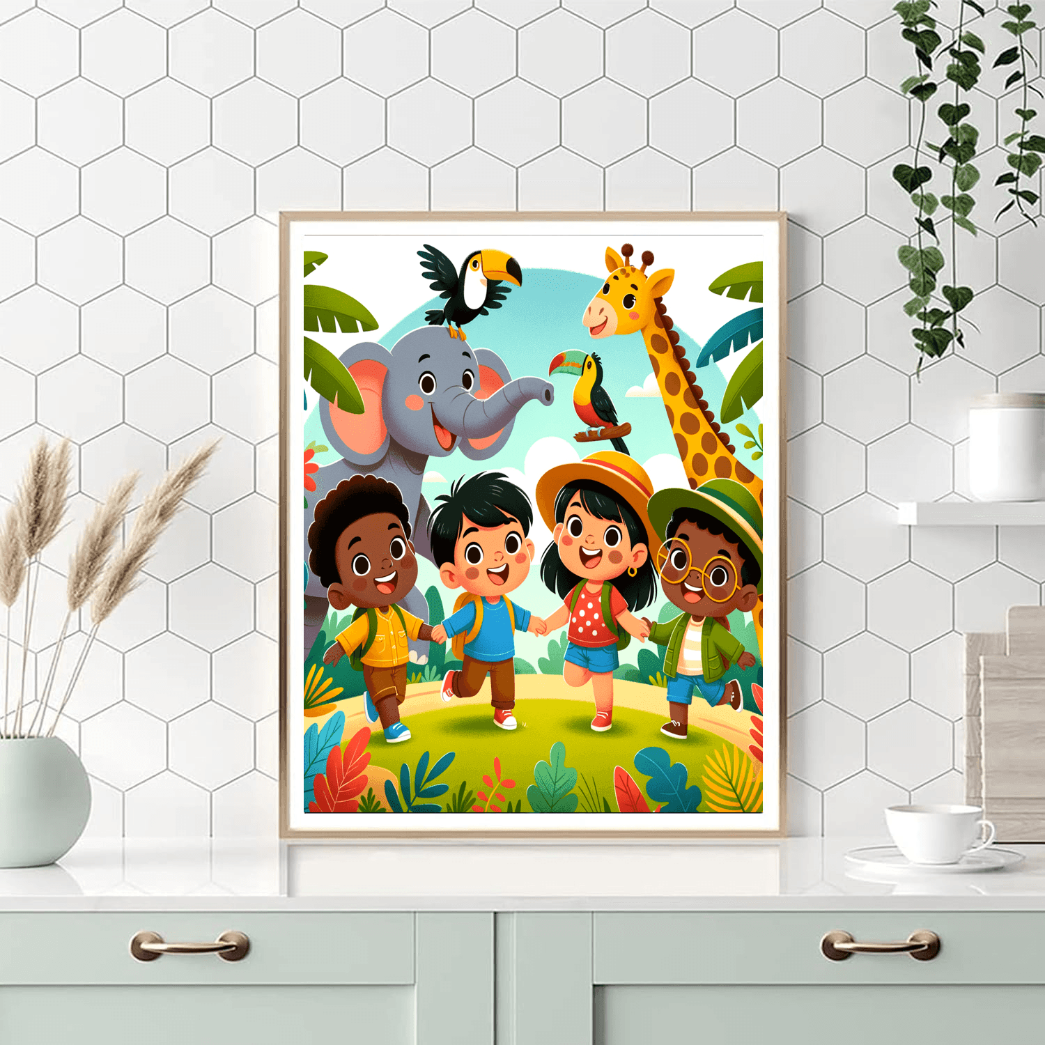 Cheery Jungle Adventure Painting By Numbers Kit