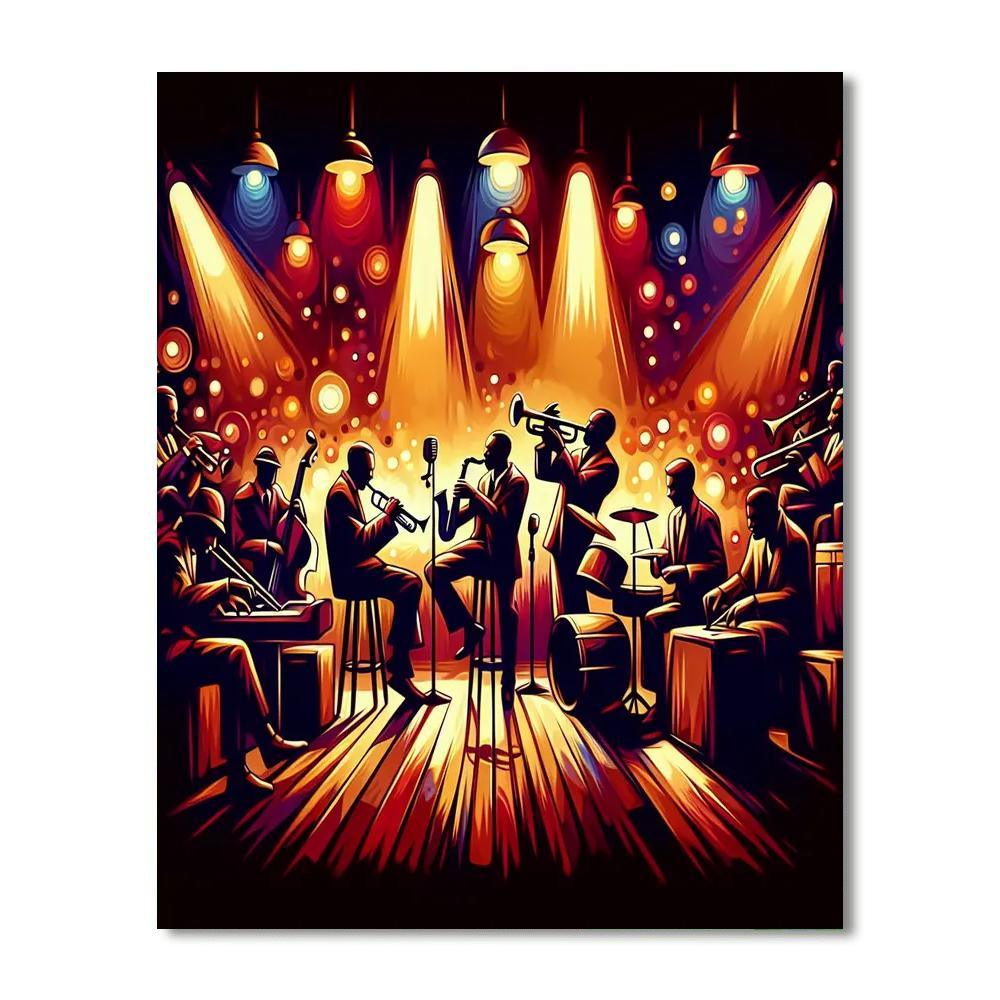 Energetic Jazz Club Paint By Numbers
