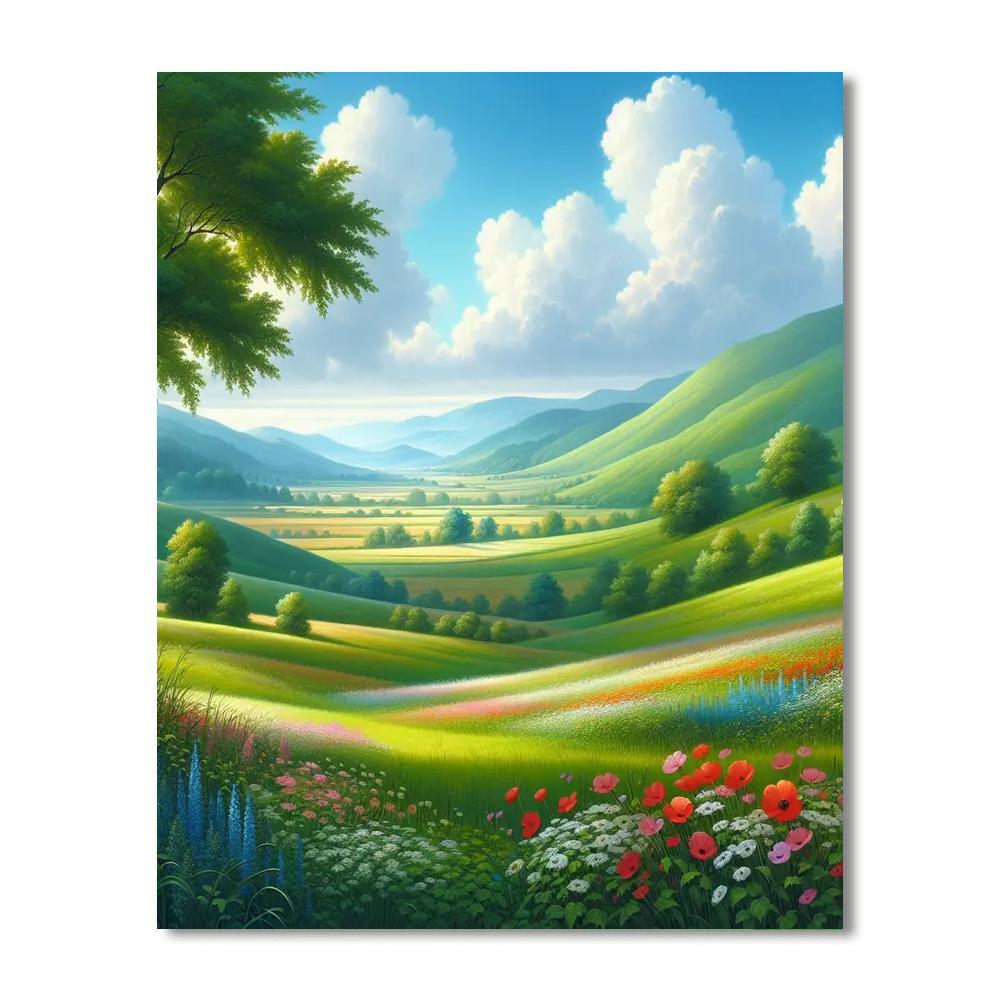 Pastoral Spring Morning Paint By Numbers Art
