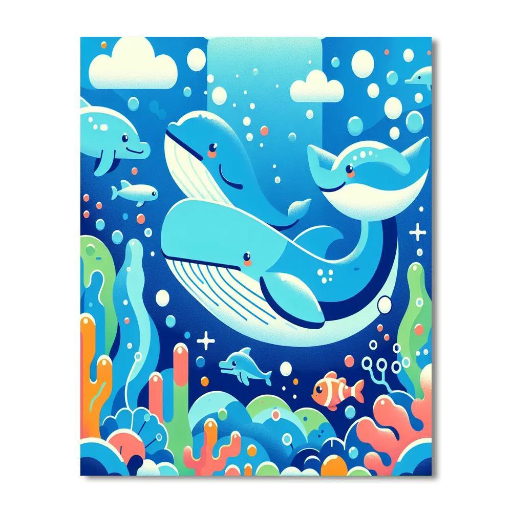 Undersea Fantasy World Numbered Painting Kits