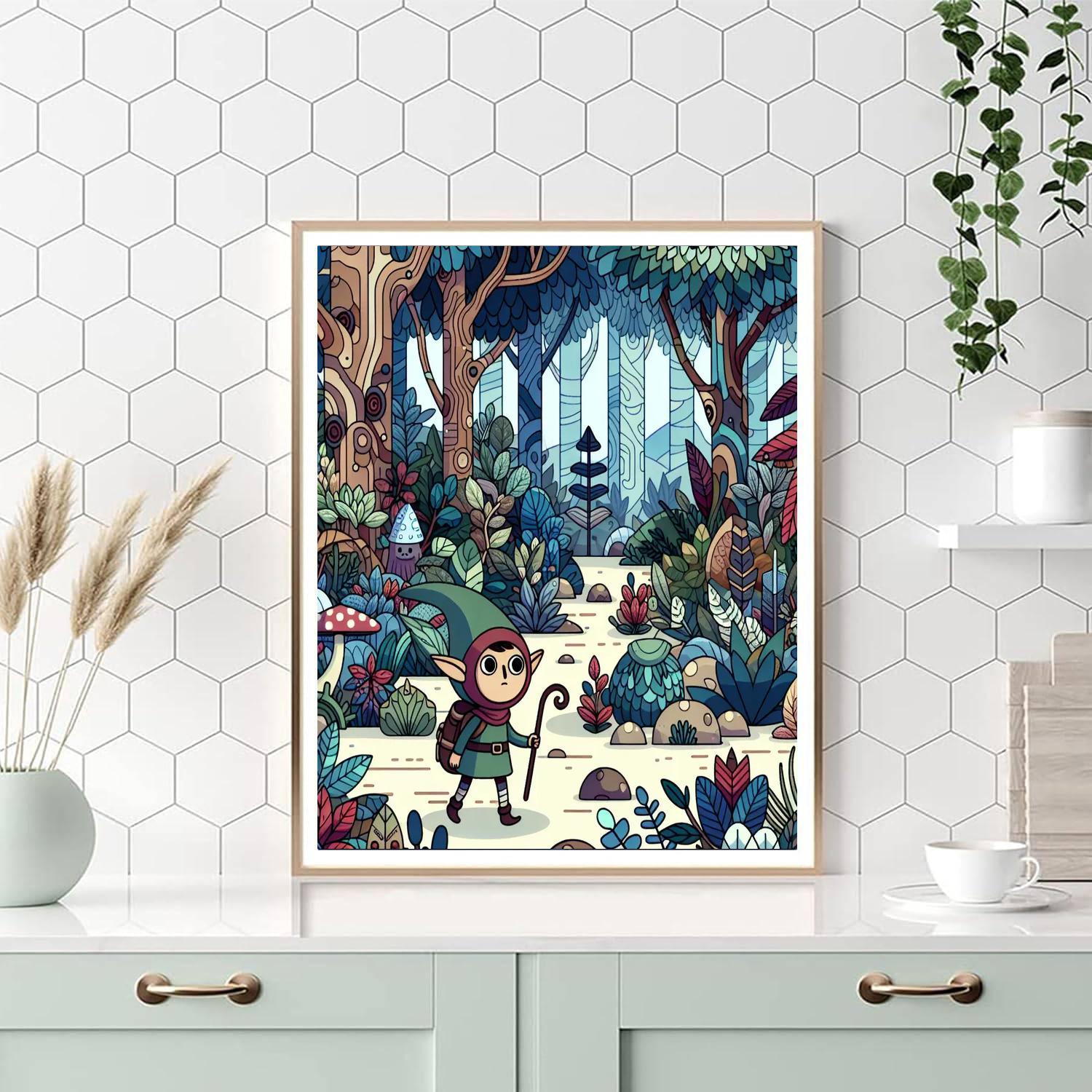 Enchanting Elf Expedition Painting By Numbers Kit