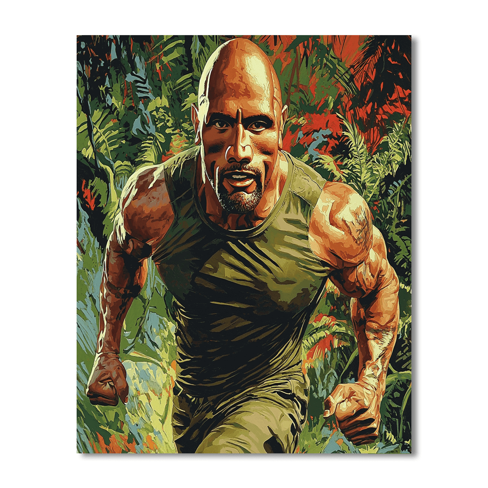 Dwayne Johnson: The Rock's Colossal Charm Paint By Numbers