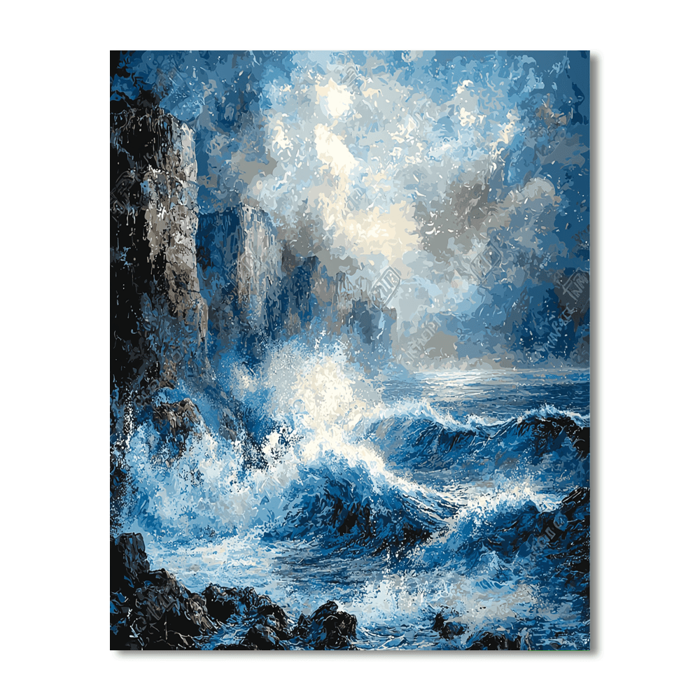 J.M.W. Turner Inspired Dynamic Ocean Storm  Paint By Numbers Kits