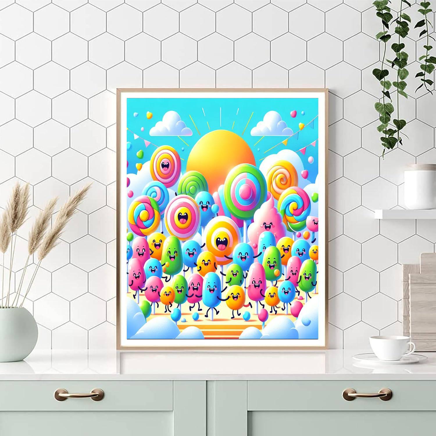 Adventure On Candy Island Painting Number Kit