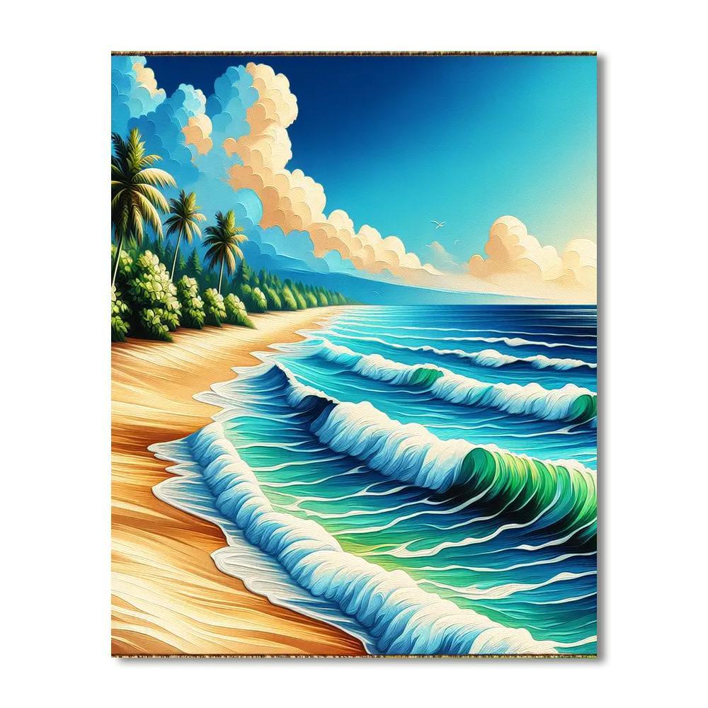 Glistening Coastal Escape Paint By Number