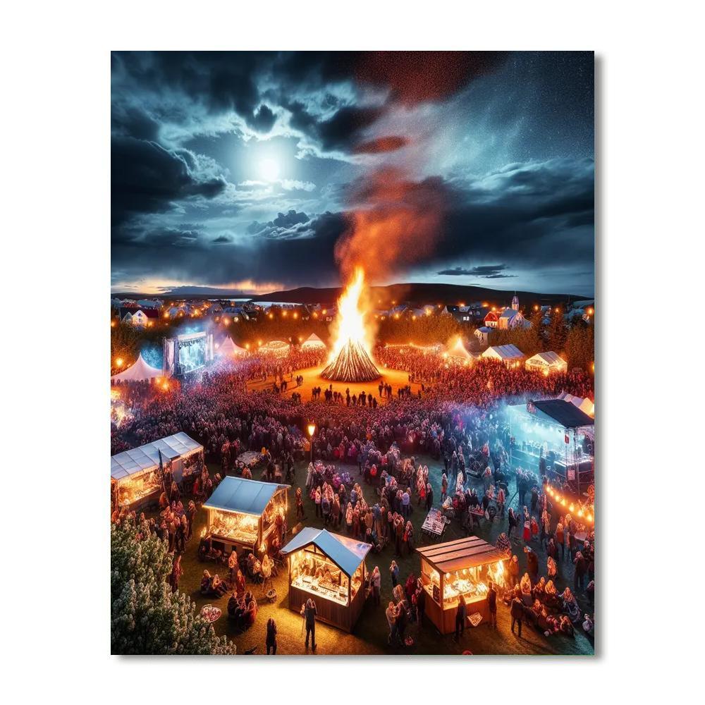 Midsummer Festival - Reykjavík Paint By Number