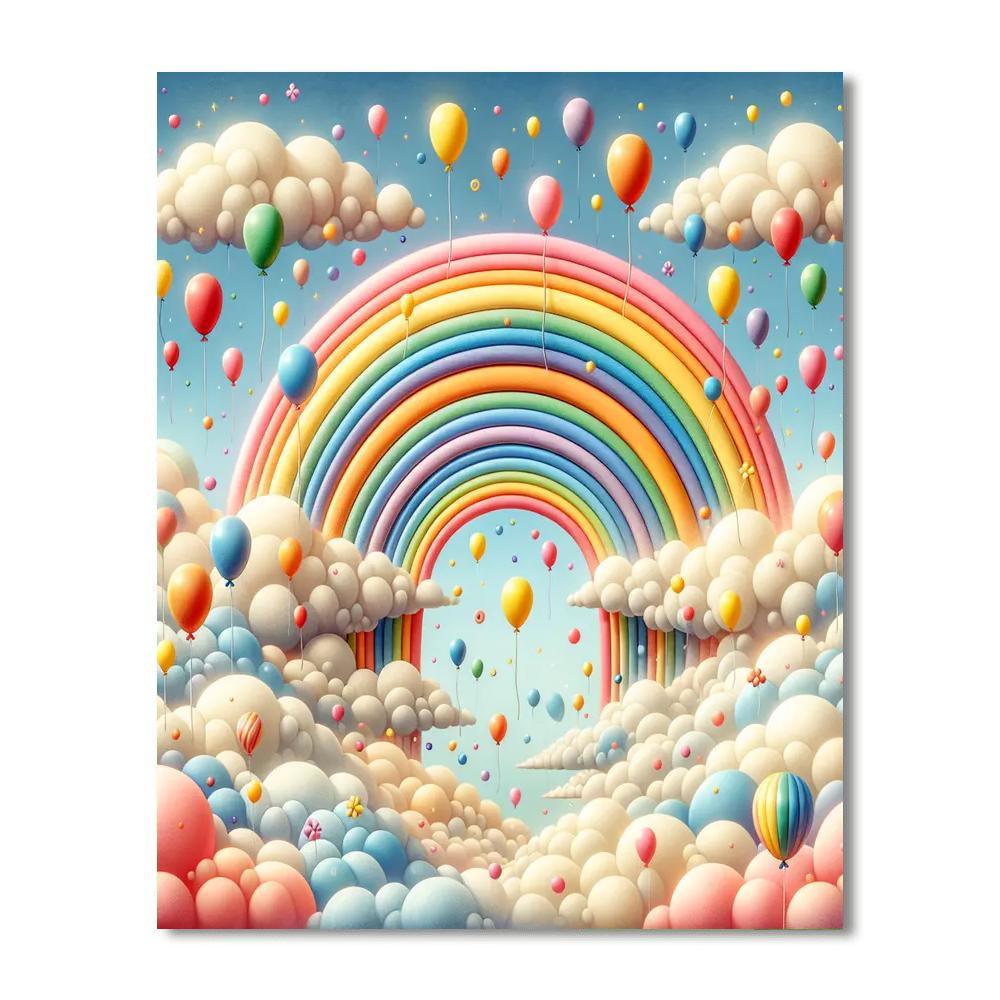 Rainbow Skies Numbered Painting Kits