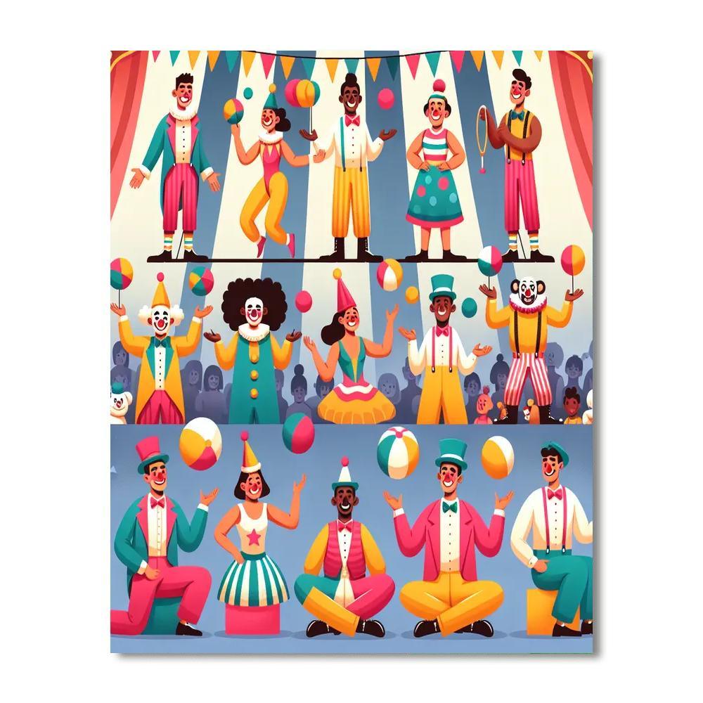 Circus Wonders Extravaganza Paint By Numbers Art