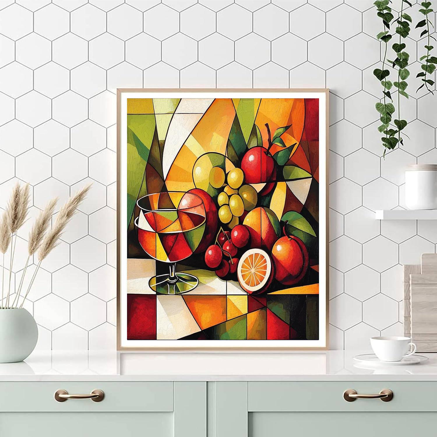 Pablo Picasso Inspired Fruits In Cubism  Paint By Numbers Kits