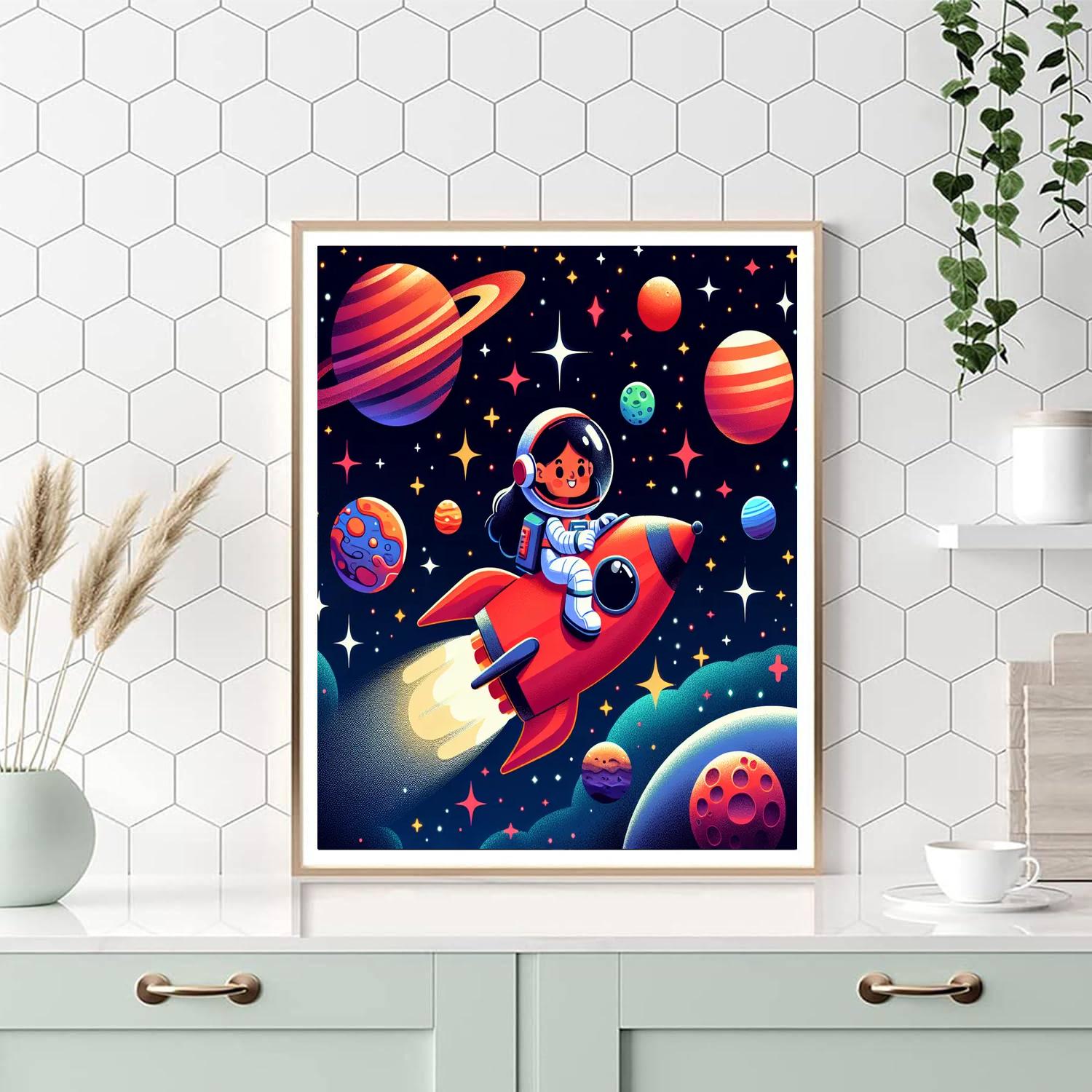 Space Journey Mission Painting Number Kit