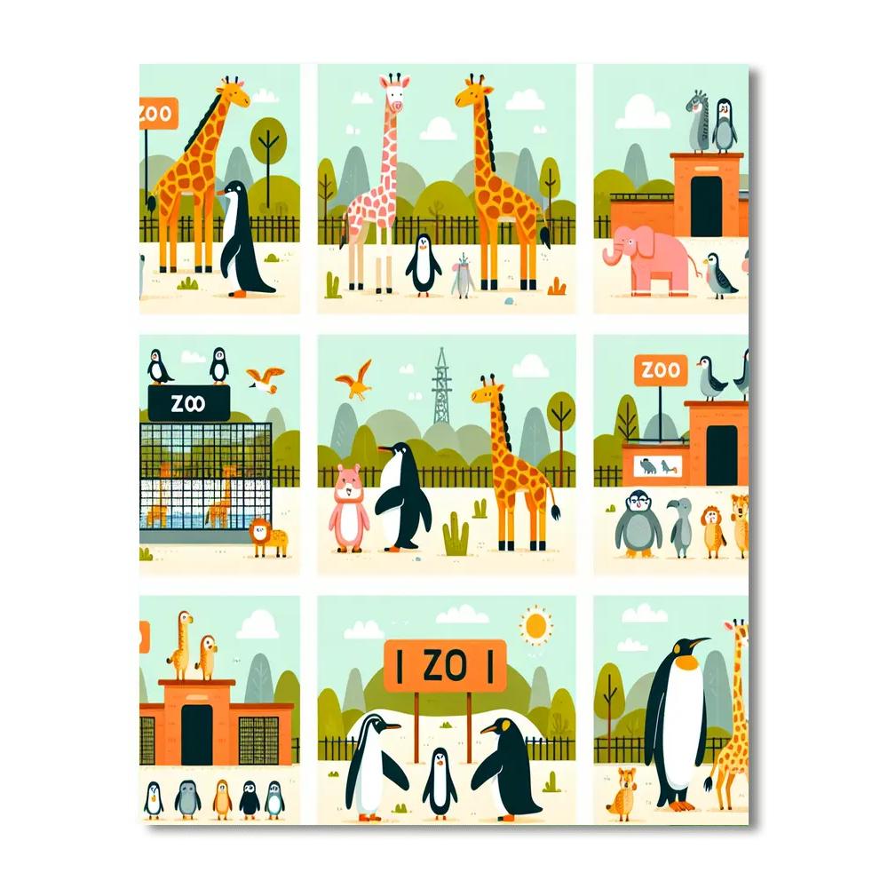 Zany Zoo Day Painting By Numbers Kit