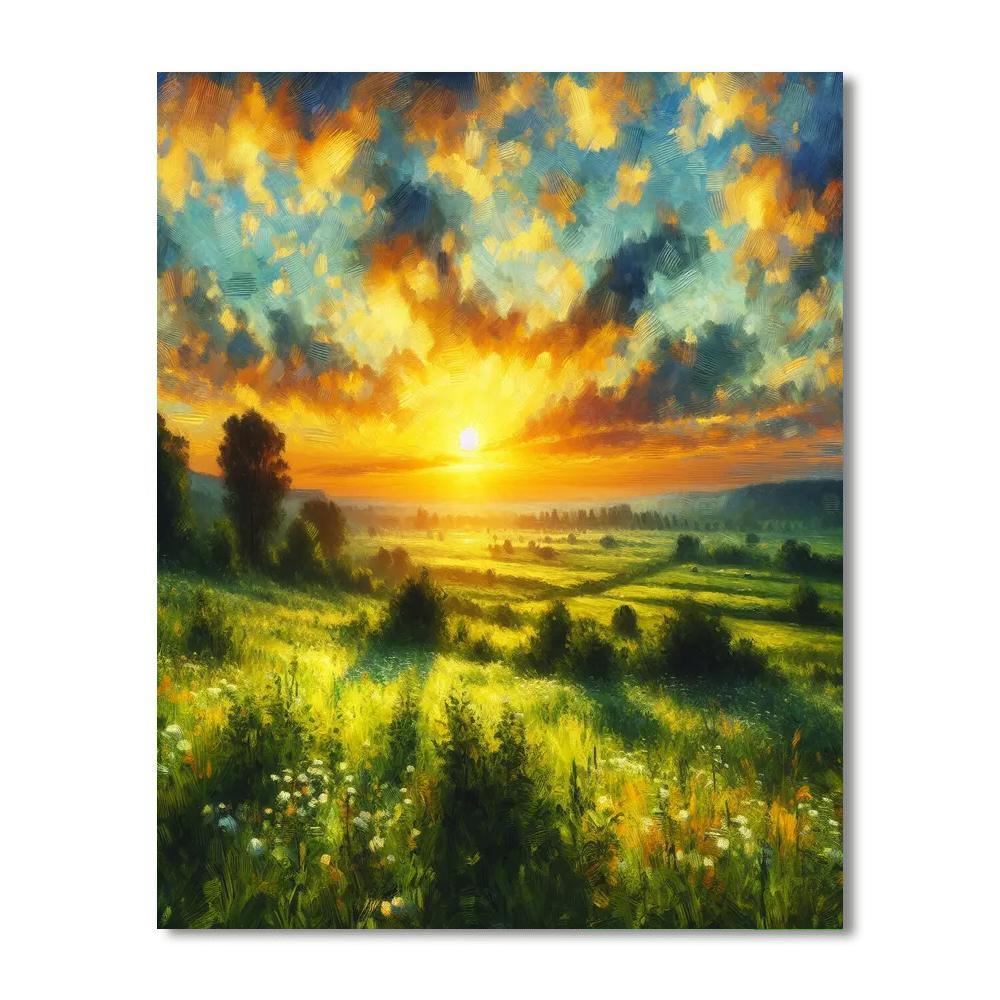 Sunset Harmony Symphony DIY Paint By Numbers