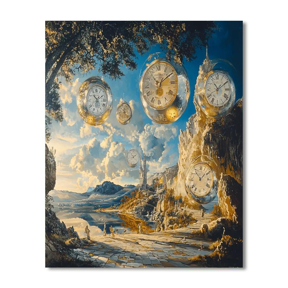 Salvador Dali Inspired The Journey Of Time  Numbered Painting Kits