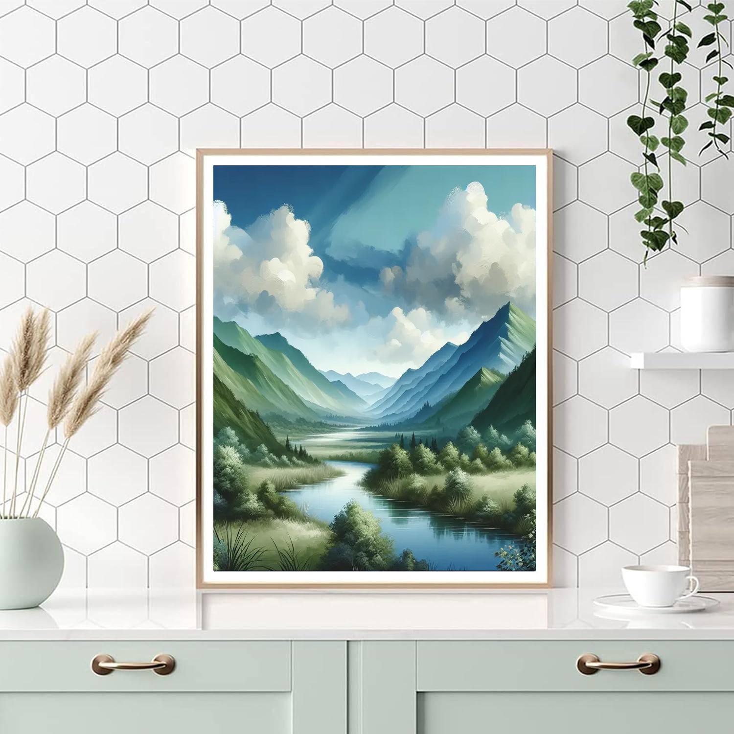 Peaceful Mountain Escape Numbered Painting Kits