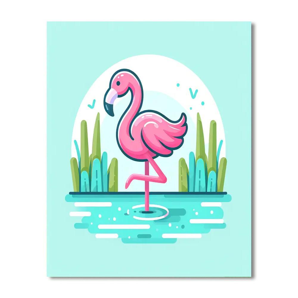 Fanciful Flamingo Paint By Color
