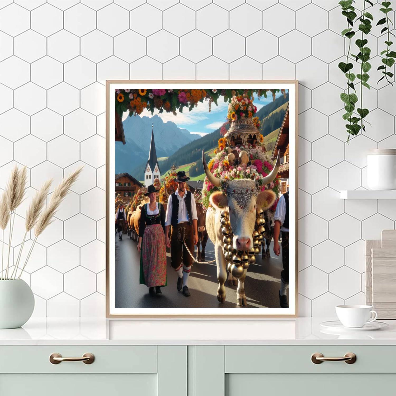 Almabtrieb Cattle Drive - Austria Paint By Numbers