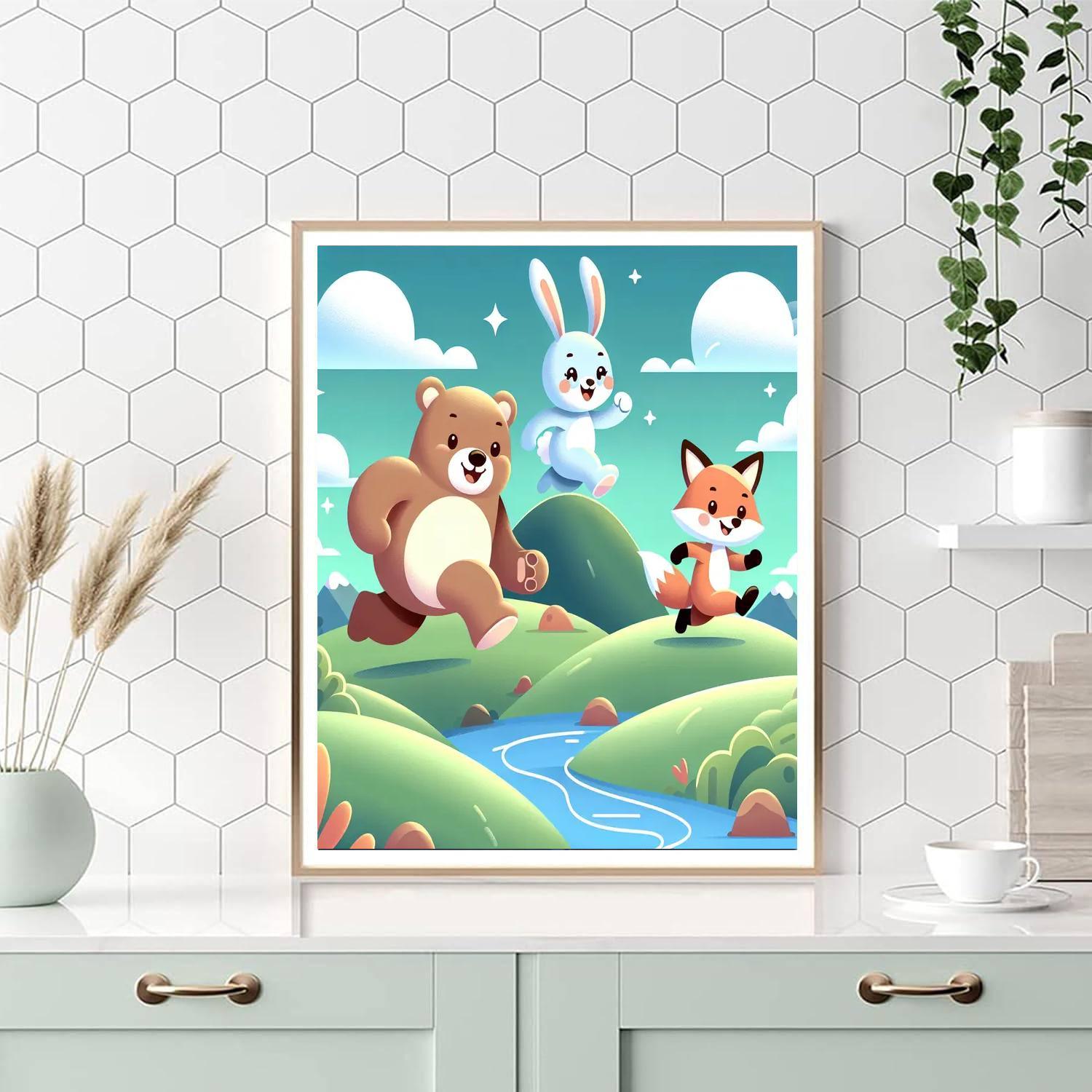 Happy Explorer Animals Paint By Numbers Art