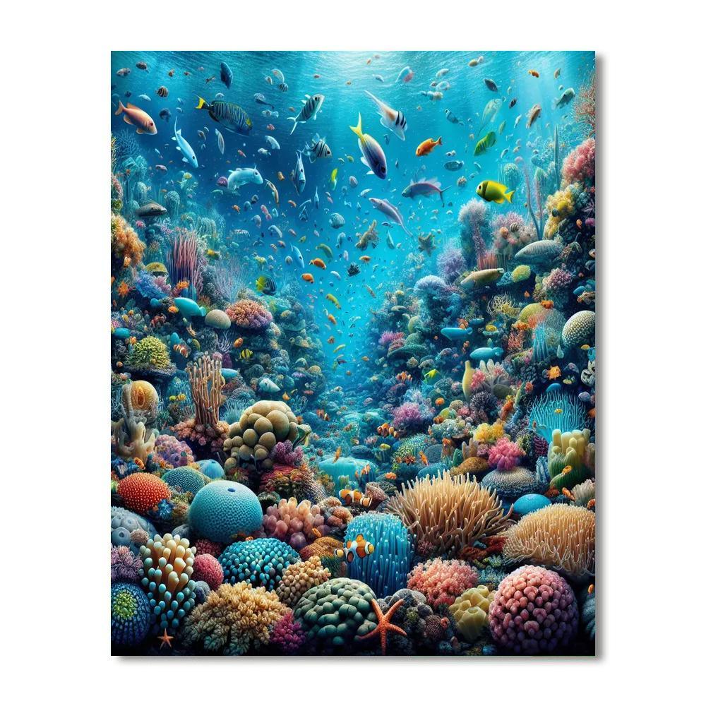 Colorful Tropical Reef Paint By Numbers Kits