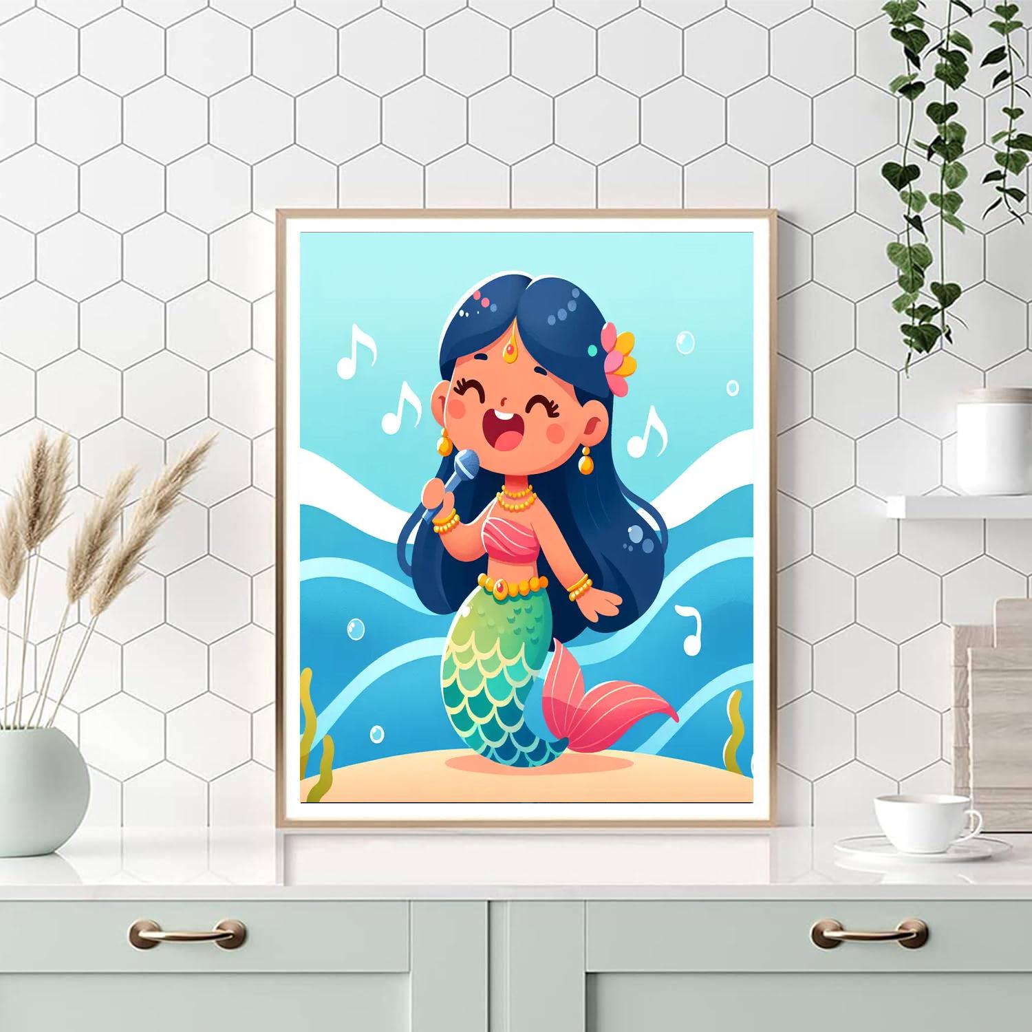 Singing Mermaid Melody Painting By Numbers Kit